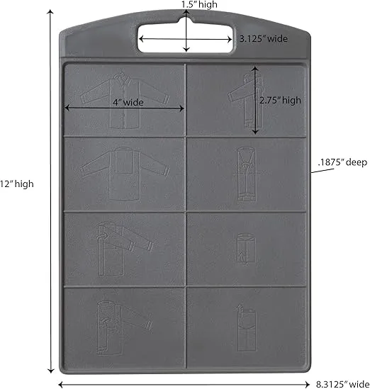 Household Essentials 195 Shirt Folding Board For Laundry | Folds T-Shirts, Polos And Dress Shirts , Black