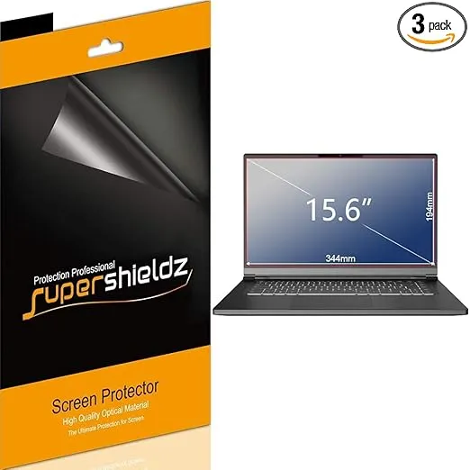 Supershieldz (3 Pack) Designed for Universal 15.6 inch with 16:9 Aspect Ratio Laptop Screen Protector, (344mm x 194mm) Anti Glare and Anti Fingerprint (Matte) Shield