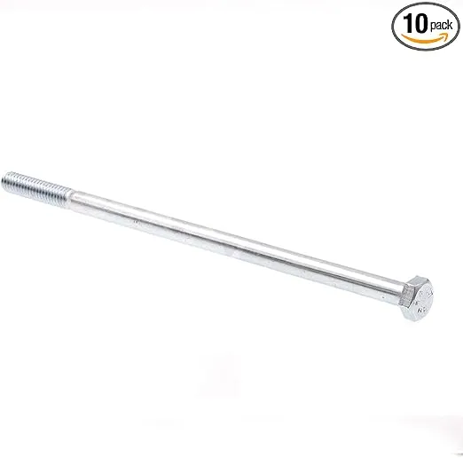 Prime-Line 9059448 Hex Bolts, 5/16 In.-18 X 7 In., A307 Grade A Zinc Plated Steel (10 Pack)