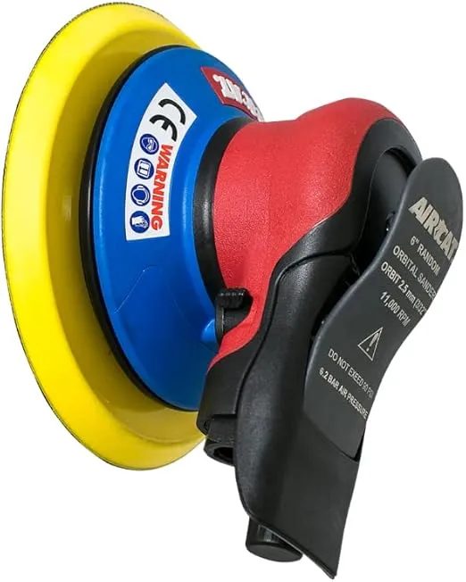 AIRCAT Pneumatic Tools 6700-6-332: 6 Inch Lubrication Free Palm Sander 11,000 RPM - 3/32" Orbit