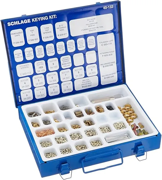 Schlage, Color 40-132 Retail Keying Kit with Seal-Tight Metal Box