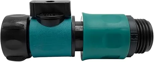 Plastic Garden Hose Quick Connect with Shutoff Valve Set Male and Female, 3/4” Quick Connectors with Valve for Water Hose Coupling, Quick Release Kit Hose Fittings and Adapters (5 Sets/ 10 Pc)