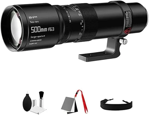 TTArtisan 500mm F6.3 Telephoto Lens Full Frame Large Aperture Wide-Angle Long-Focus Lens Compatible with Sony E-Mount Mirrorless Cameras a7 a7II a7III a7R a7RII a7RIII a7RIV a7S a7SII a7SIII a9 a7C