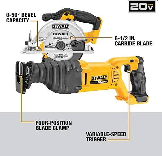 DEWALT 20V MAX Power Tool Combo Kit, 9-Tool Cordless Power Tool Set with 2 Batteries and Charger (DCK940D2)