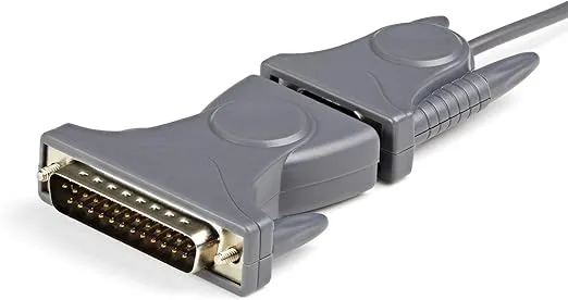 StarTech.com 3ft (91cm) 1-Port USB to Serial Cable, DB9/DB25 RS232 to USB Converter, Prolific, USB to Serial Adapter