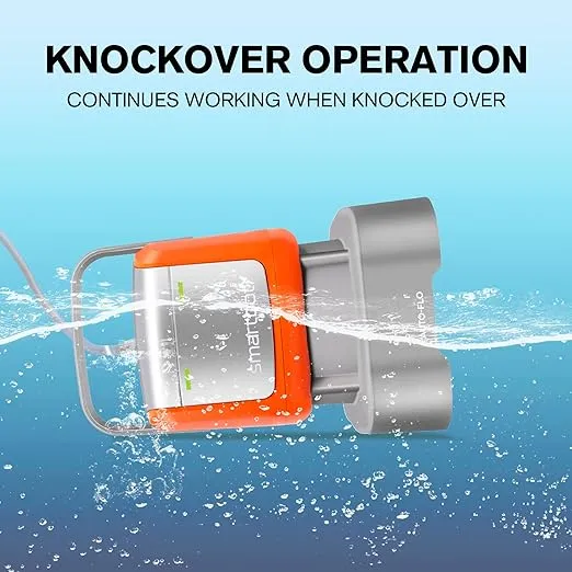 Submersible water pump (Orange) Flow Rate 2800 GPH, Max Lift 25 Ft, 1/2 HP, 6 Hose Kit, Small Portable Electric Utility Pump, Auto-Flo® Automatic Switch, Knock Over Operation,