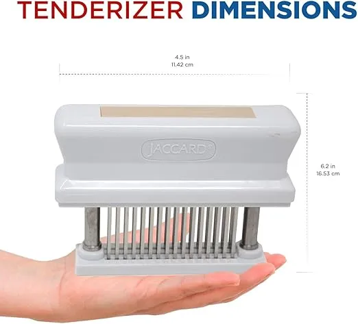 Jaccard 200348T, 48 Blade Durable Meat Tenderizer with Stainless Steel Razor Sharp Needle, Cooking Gadget for Tenderizing Chicken, Beef, Pork, Veal, BBQ, Tan