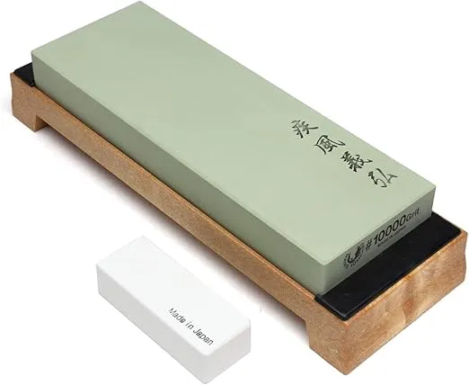 Yoshihiro Professional Grade Toishi Japanese Whetstone Knife Sharpener Water Stones (#10000 grit)