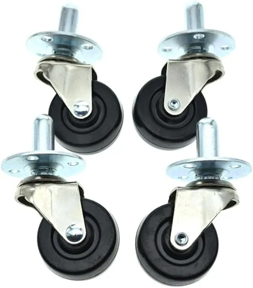 Dopro 4-Pack Heavy Duty Swivel Guitar AMP CASTERS Push-in Amplifier Wheels with Metal Sockets Fits for Fender