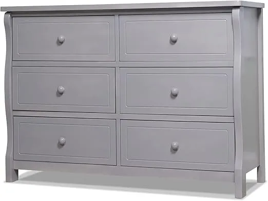 Sorelle Furniture Princeton Baby Dresser – Dresser for Nursery, Kids Bedroom Furniture, Dresser Drawers, Storage for Child’s Room with Drawers, Nursery Furniture for Infant-Weathered Gray