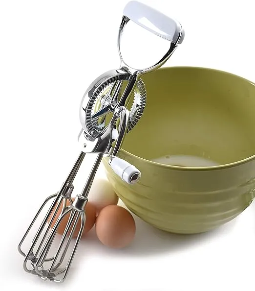 Norpro Egg Beater Classic Hand Crank Style 18/10 Stainless Steel Mixer 12 Inches