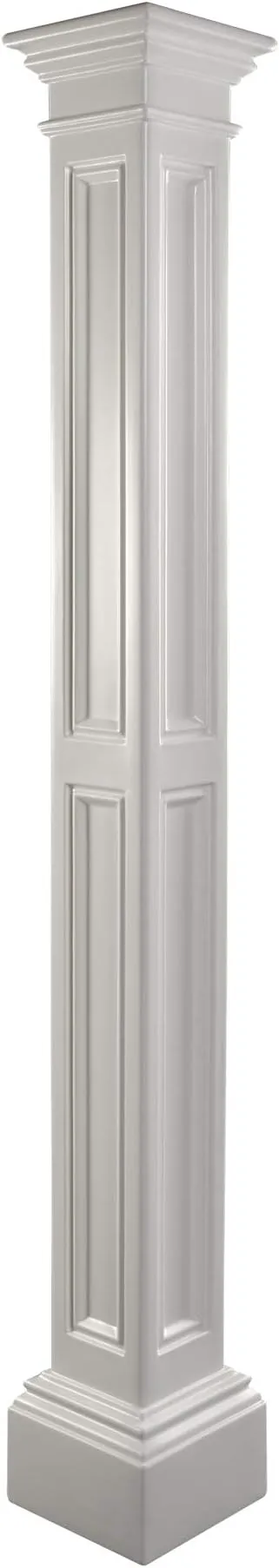Mayne Liberty Lamp Post - White - 9.5in L x 9.5in W x 89in H - Fade Resistant - Polyethylene Lamp Post (5838-W) Decorative Sleeve ONLY