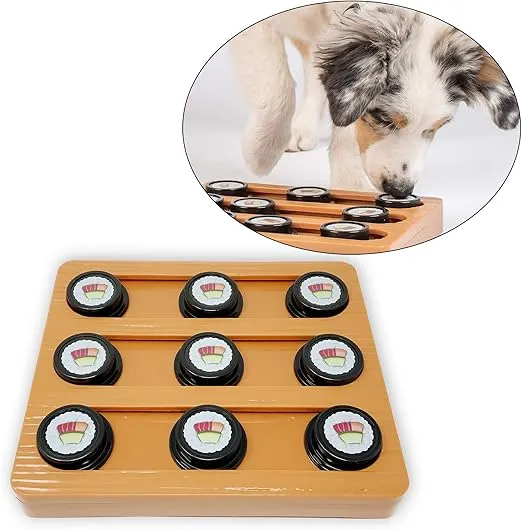 Our Pets Sushi Interactive Puzzle Game Dog Toys & Cat Toys (Dog Puzzle, Cat Puzzle & Interactive Dog Toys) Great Alternative to Snuffle Mat for Dogs, Slow Feeder Dog Bowls & Slow Feeder Cat Bowl