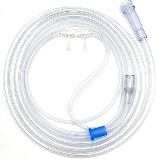 ResOne Soft Infant Oxygen Nasal Cannula 1-Pack - Curved Prongs, 7Ft Crush-Resistant Tubing - Nasal Tubes, Oxygen Concentrator Supplies - Soft Curved Nose Piece, Standard Size, Standard Flow 6 LPM