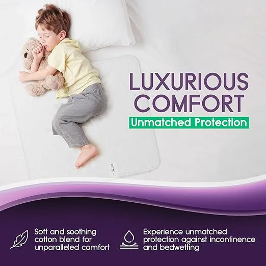 Incontinence Bed Pads - 18x24 | Cotton Blend | Washable Bed Pads for Adults, Children, Pets and Seniors Waterproof | Pack of 4, Blue, by Royal Care