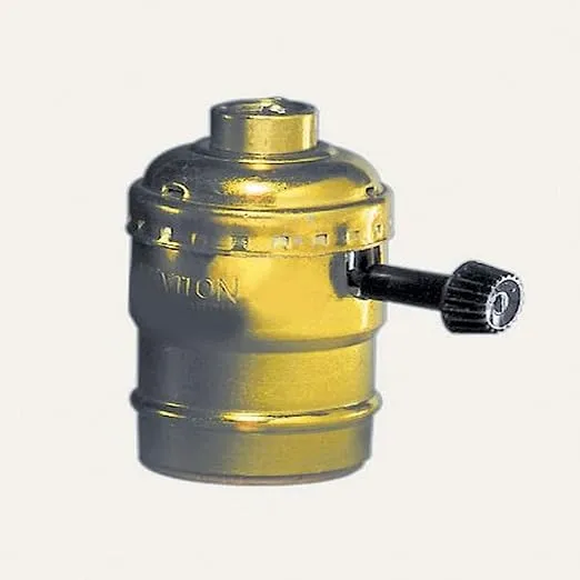 Leviton 10083-16 Electrolier 1-Circuit Lamp Holder, 250 W, Incandescent, Medium, No Size, Brass