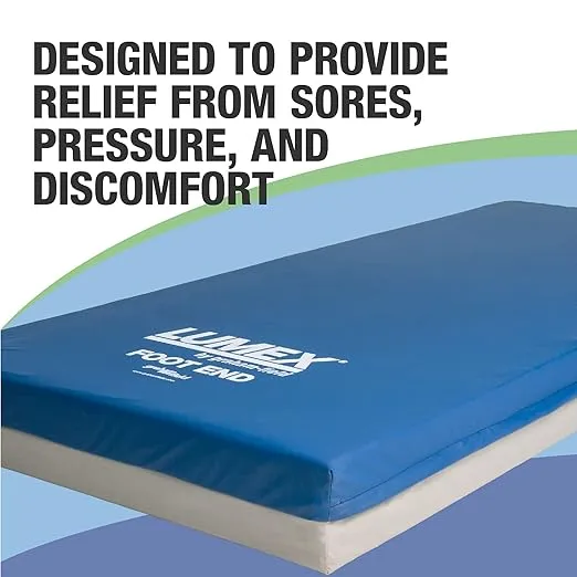 Lumex Select Hospital Bed Mattress, Multi-Layer Foam, Fluid-Resistant Cover, Twin XL, 35 x 80 Inches