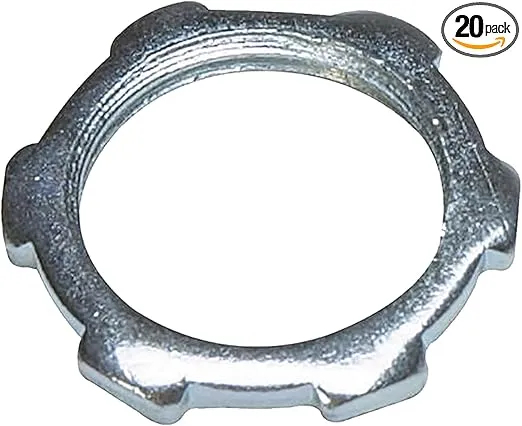 Sigma Engineered Solutions ProConnex 45101 Rigid Conduit Locknut, 1/2-Inch, 20-Pack, Gray