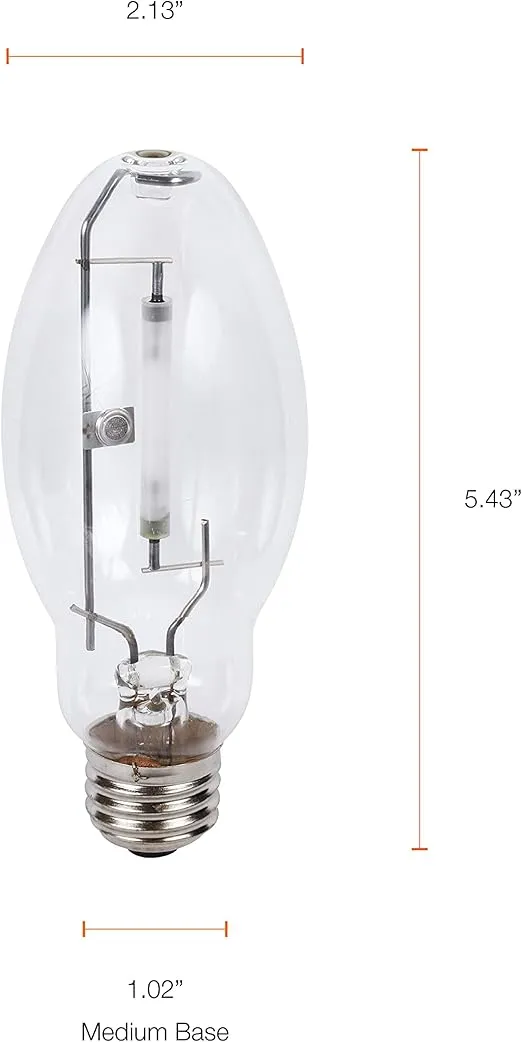 SYLVANIA Lumalux High Pressure Sodium HID Light Bulb, ED17 70W, Medium Base, 4000 Lumens, 1900K, Clear - 1 Pack (67504)