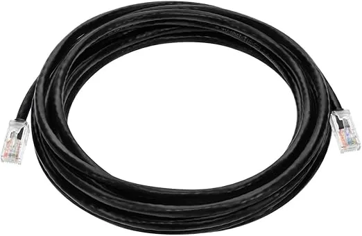 Monoprice Cat6A Component Level Patch Cable - 15 Feet - Black | UTP, 24AWG, 500MHz, Pure Bare Copper, Snagless RJ45, Ethernet Cable - Micro SlimRun Series