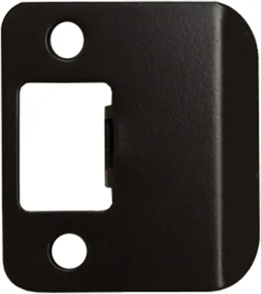 Round Corner Extended Lip Strike Plate, 2-1/4" x 1-1/2", (2" Overall Length), Oil-Rubbed Bronze by Stone Harbor Hardware