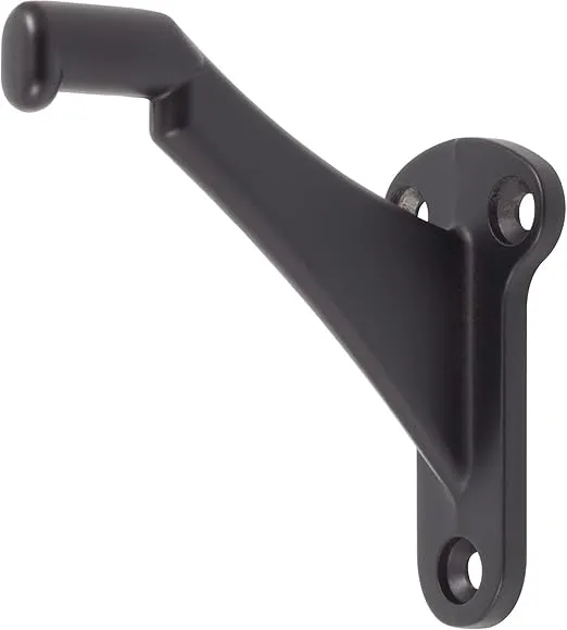 Heavy-Duty Handrail Bracket, Matte Black by Stone Harbor Hardware