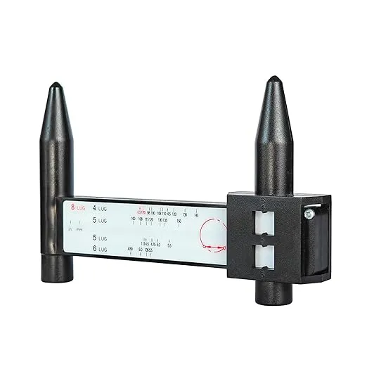 MoNing PCD Gauge Measuring Wheel Rim Bolt Pattern Measuring Tool with 4 5 6 8 Lugs Tools Ruler