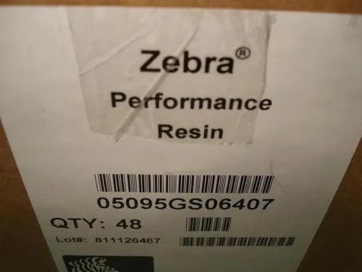 2T09318 - Zebra Resin Ribbon 2.52inx242ft 5095 High Performance 0.5in core