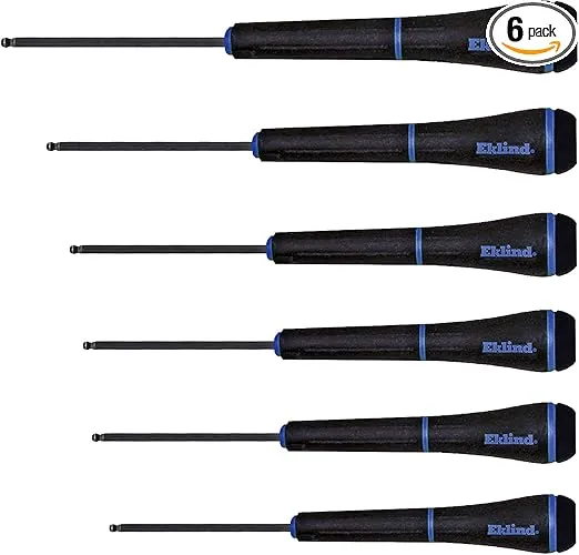 EKLIND 92600 PSD Ball-Hex (allen) Precision Screwdriver - 6pc set Metric MM sizes 1.3-4