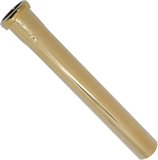 Westbrass D423-03 1-1/2" x 12" Slip Joint Extension Tube, PVD Polished Brass