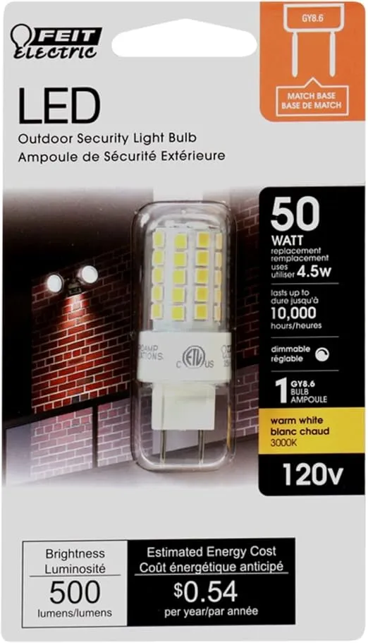 Feit Electric 78404 - BP50G8.6/830/LED LED Bi Pin Halogen Replacements