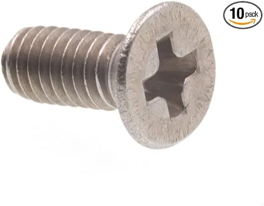 Prime-Line 9120780 Machine Screws, Metric, Flat Head, Phillips Drive, M2.5-0.45 X 6MM (10 Pack)