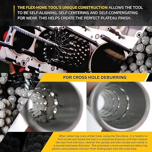 Brush Research GBD80024 FLEX-HONE®, 8"(203mm) Diameter, 240 Grit, Silicon Carbide, For Mild Steel, Stainless Steel Cast Iron and Softer Ferrous Materials