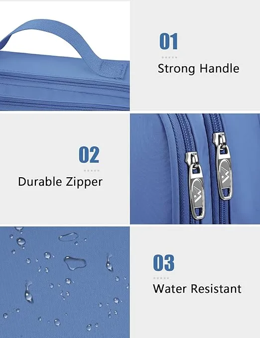 MATEIN Cable Organizer Bag, Large Travel Tech Organizer Water Resistant Electronic Accessories Case with Handle for Tablet, Cables, USB, Hard Drive, Double Layers Travel Gift for Men and Women, Blue