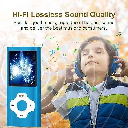 MP3 Player / MP4 Player, Hotechs MP3 Music Player with 32GB Memory SD Card Slim Classic Digital LCD 1.82'' Screen Mini USB Port with FM Radio, Voice Record