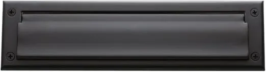 Baldwin Estate 0012.102 Letter Box Plate in Oil Rubbed Bronze, 13" x 3.625"
