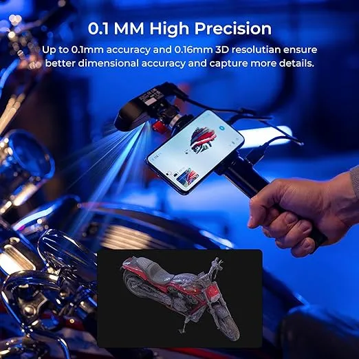 Official Creality 3D Scanner CR-Scan Ferret for 3D Printing Printer Upgrade Handheld 3D Model Scan Machine 30 FPS Scanning Speed 0.1mm Accuracy Dual Mode Full Color for Android Phone PC Mac Win 10/11