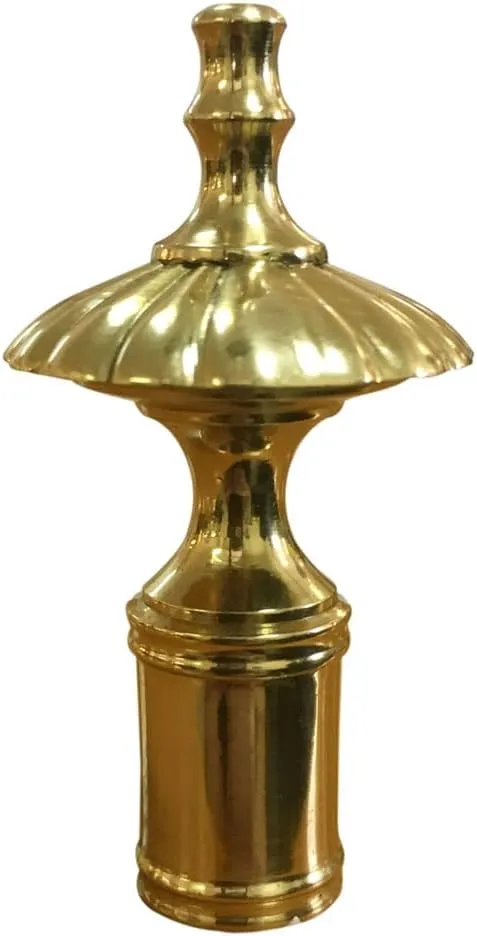 Royal Designs Umbrella Lamp Finial for Lamp Shade, 2.5 Inch, Polished Brass