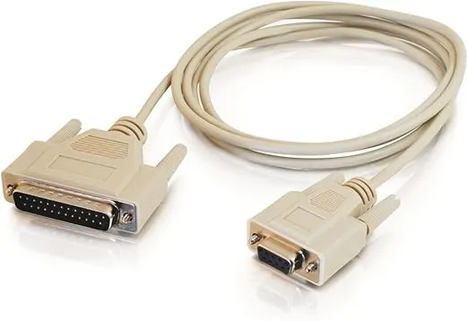C2G/ Cables To Go C2G 03019 DB25 Male to DB9 Female Serial RS232 Null Modem Cable, Beige (6 Feet, 1.82 Meters)