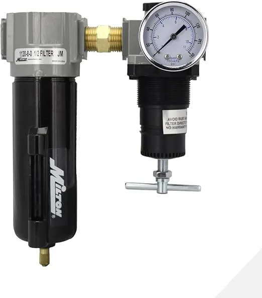 Milton 1108 1/2" Filter and Regulator Duo, Black