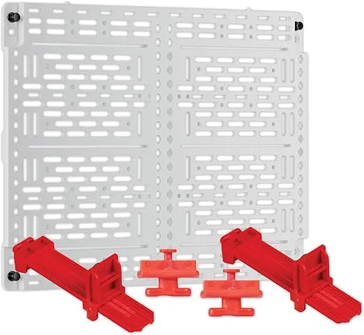 Legrand - OnQ Universal Mounting Plate 10 Inch, Secure Devices in Structured Media Enclosure Mounting Plate, Mounting Plate with 2 Rachet Clamps, Recessed Wall Plate to Organize Cable, White, AC1040F