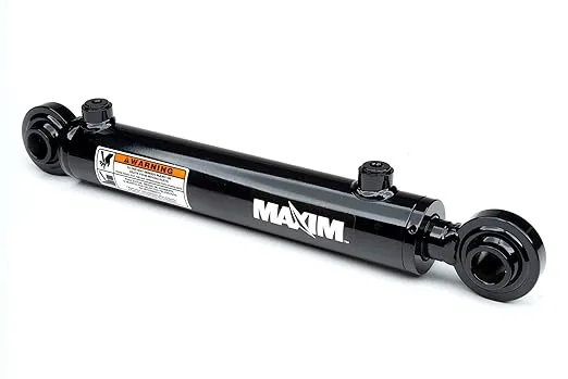 Maxim WSB Swivel Ball Welded Cylinder - Double Acting Hydraulic Cylinder 1” Bore x 6” Stroke, 0.5” Pin & .625” Rod Diameter, 12” Retracted, 3000 PSI, 2350 lb Column Load, SAE 6 Port Size, 5 lb