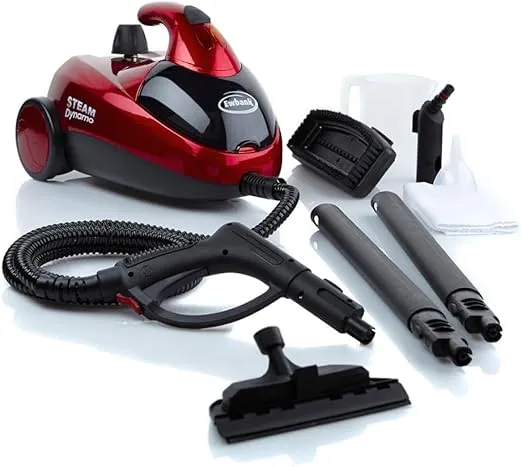 Ewbank Dynamo Steam Cleaner for Chemical-Free Cleaning, Multipurpose with Attachments, Portable, Multi-surface, For Carpets, Tiles, Bathrooms, Floors, and More, Red, SC1000