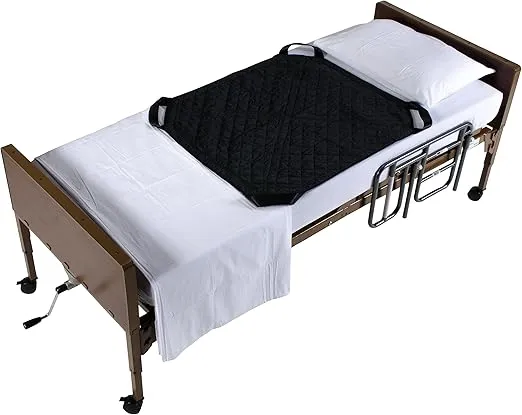 Patient Aid Positioning Sheet with Handles (PA45048) for Moving and Turning Patients in Bed, with 3-Layer Nylon Fabric for Comfort and Protection, 4 Ergonomic Straps for Fast and Safe Repositioning