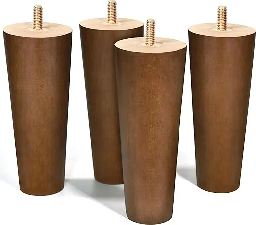 AORYVIC Furniture Legs Wood Sofa Legs Replacement Legs for Cabinet Vanity Couch Chair Dresser Pack of 4 (6 inch)