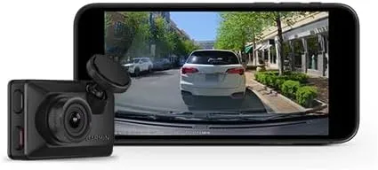 Garmin Dash Cam X210, Compact 1440p HD Dash Cam with a 140-degree Field of View, Built in Clarity Polarizer, Voice Controlled, GPS, 2.4” Display, Automatic Recording with Wearable4U Power Bank Bundle