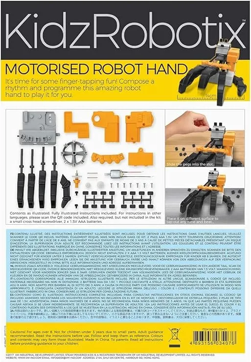 4M Kidzrobotix Motorized Robot Hand Kids Science Kit