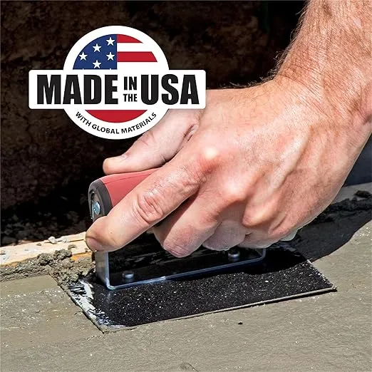 MARSHALLTOWN Straight Concrete Edger, 9 x 6 Blue Steel Blade, 5/8 Lip x 1/2 Radius, Made In The USA, 166BD