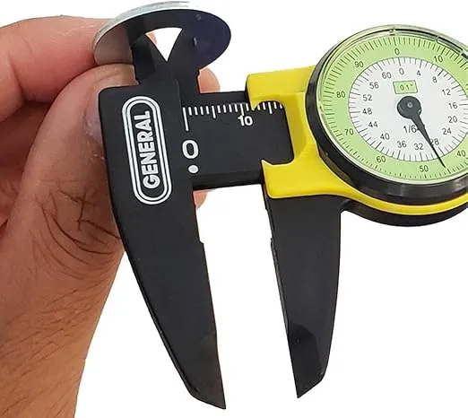 General Tools 142 Plastic Dial Caliper, 0-6" Range, .01" & 1/64"