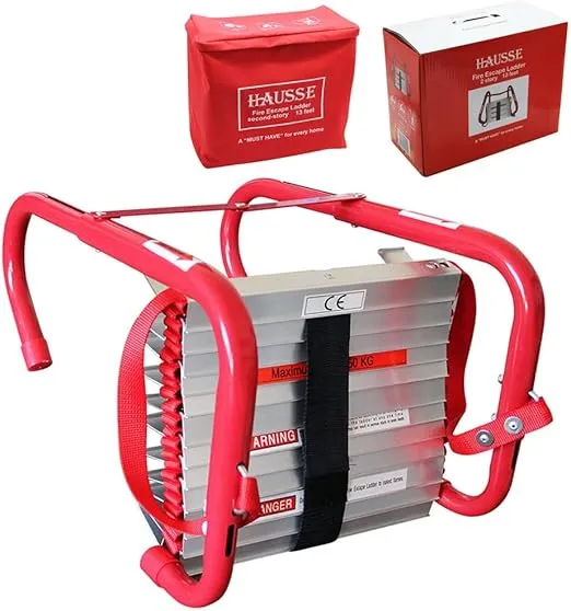 Hausse Retractable 2 Story Fire Escape Ladder, 13 Feet
